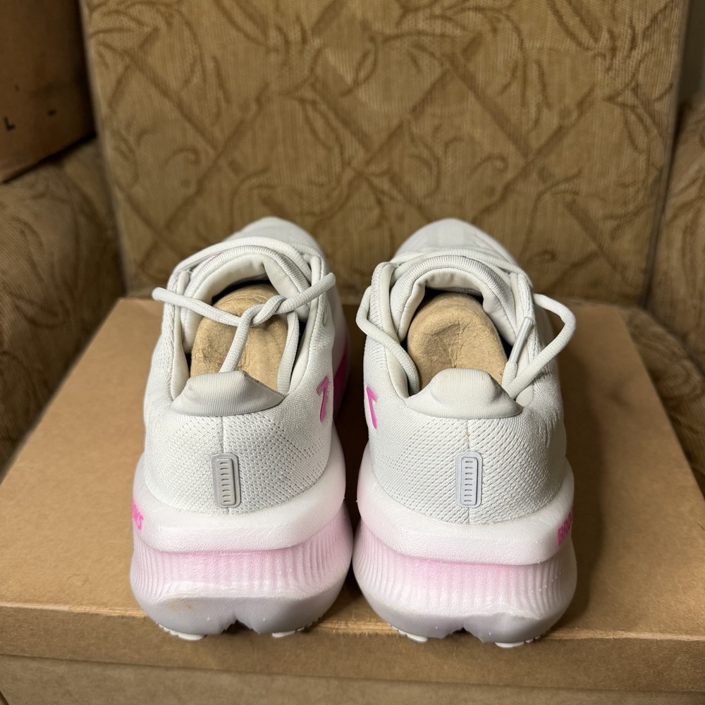 Brooks Glycerin Max 2 Grey Pink White 1204681B048 Women Size 8.5 Running Shoes - Picture 6 of 9